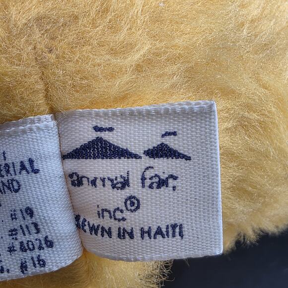 1979 Animal Fair Aarty Ardvark 15" Plush Yellow Red Vest W/Tags Vintage #1 - Picture 11 of 16